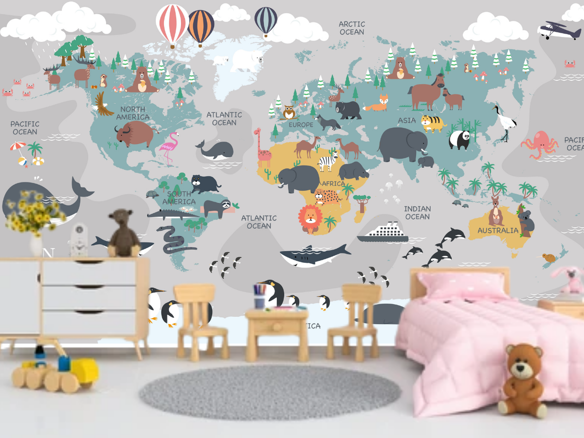 Animal Learning World Map